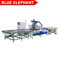 Blue Elephant New Production Line CNC Router Wood Working Automatic Loading and Unloading Nesting Machine